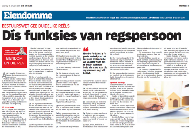 Dis-funksies-van-regspersoon
