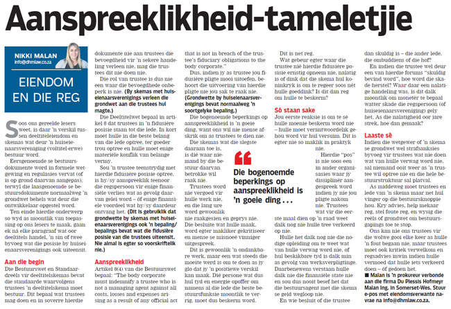 aanspreeklikheid-tameletjie