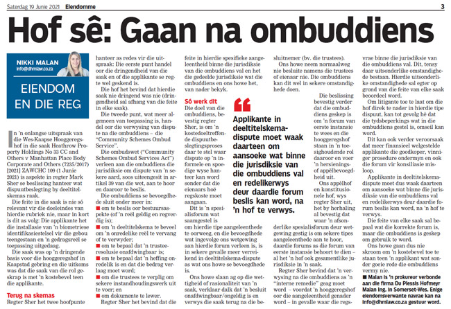 hof-se-Gaan-na-ombuddiens