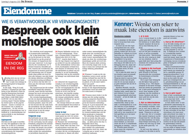 Bespreek ook klein molshope soos die
