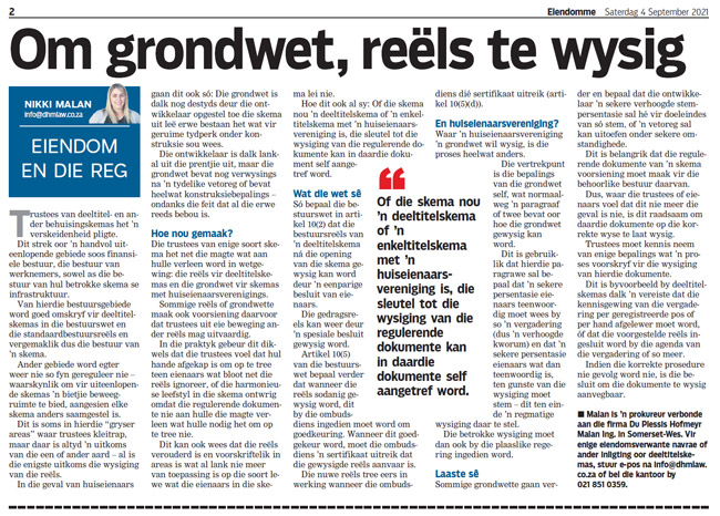 Om grondwet, reels te wysig