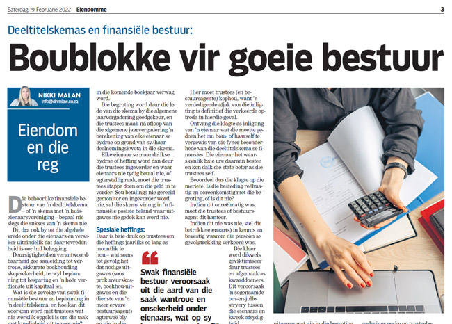 Boublokke vir goeie bestuur